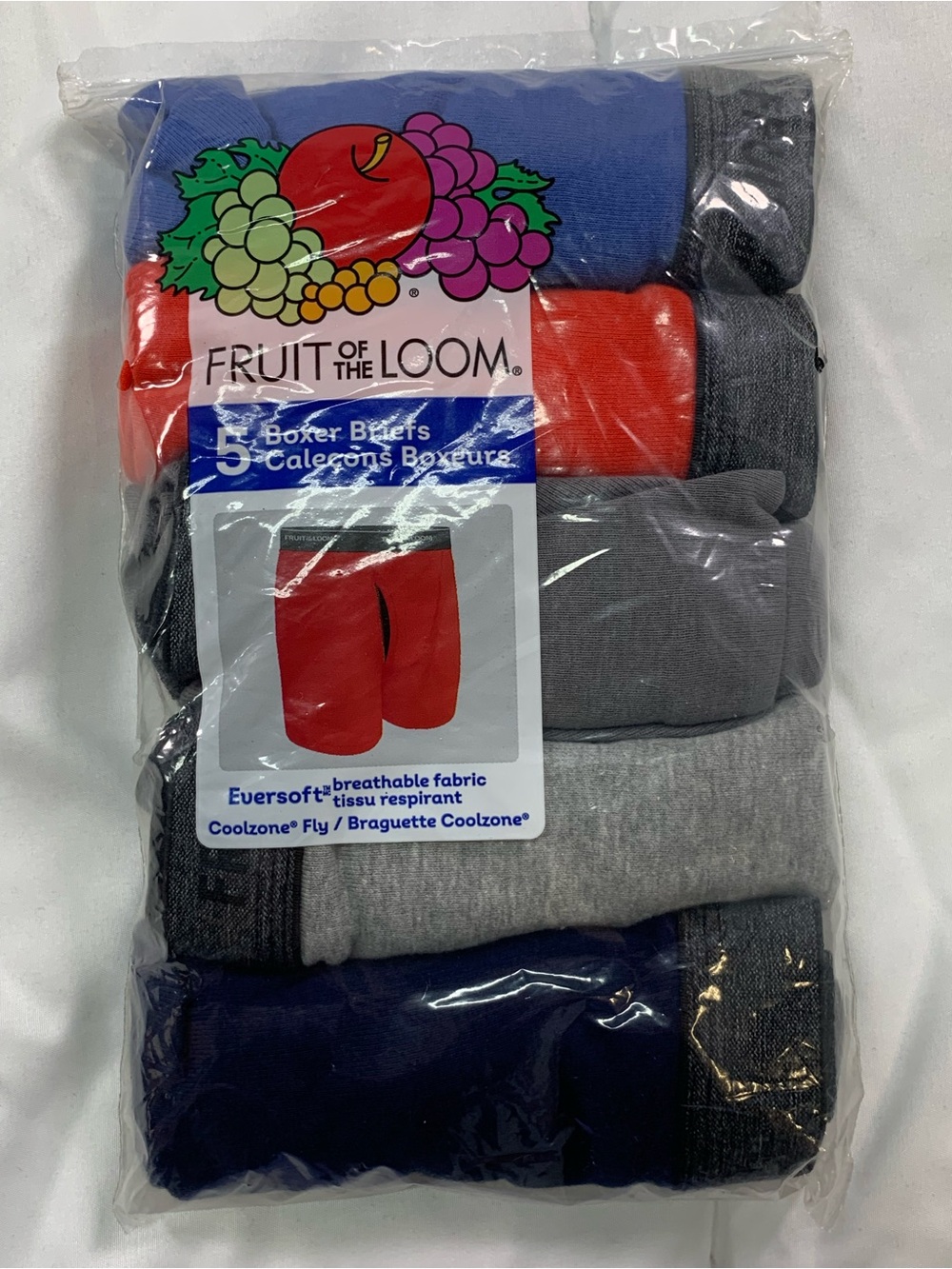 New fruit of the loom 5 pack boxers briefs size L